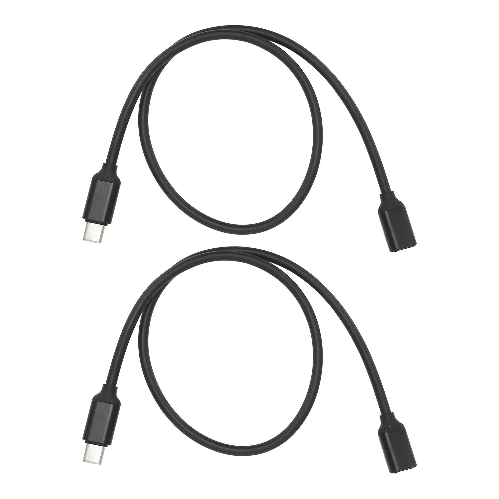 

2PCS Type-C Male to Female Extension Cable PD Power Connector Extension Cord Black1m / 3.3ft