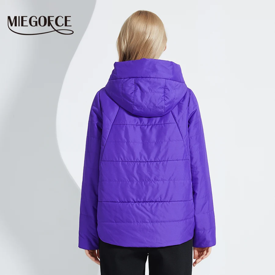 MIEGOFCE 2022 Весна осень простая удобная короткая женская одежда с капюшоном и