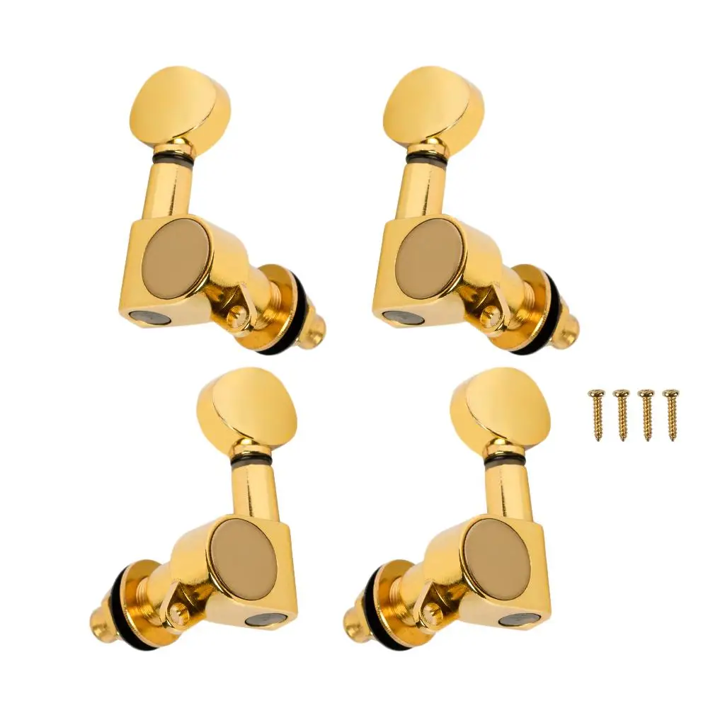 

4x-Plated Closed 2R2L Tuning Pegs Machine Heads for Ukulele