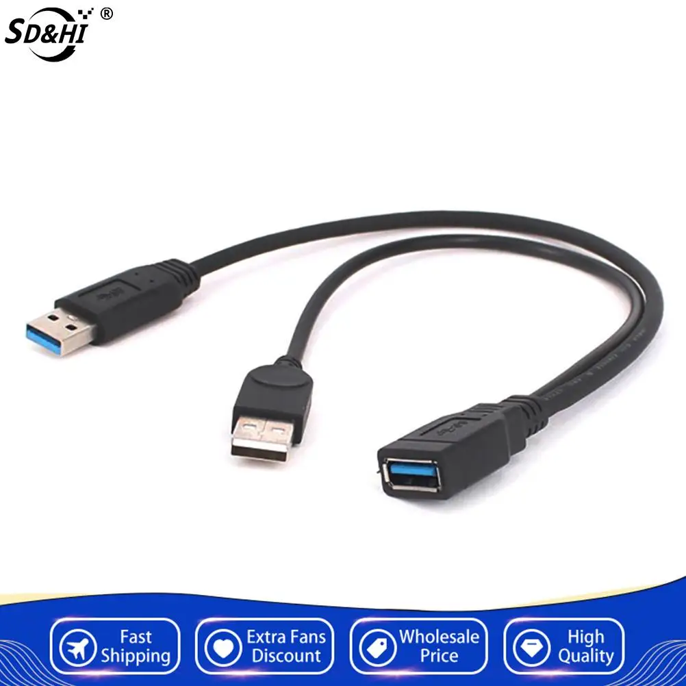 

Кабель-удлинитель с разъемами USB 3,0 и двумя USB-портами