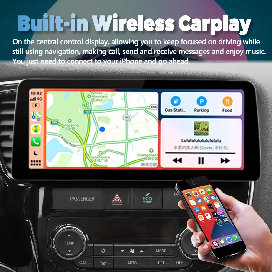 12 3-дюймовый IPS-экран Android 14 для Mitsubishi Outlander 3 2012-2018 Carplay автомобильный радиоприемник