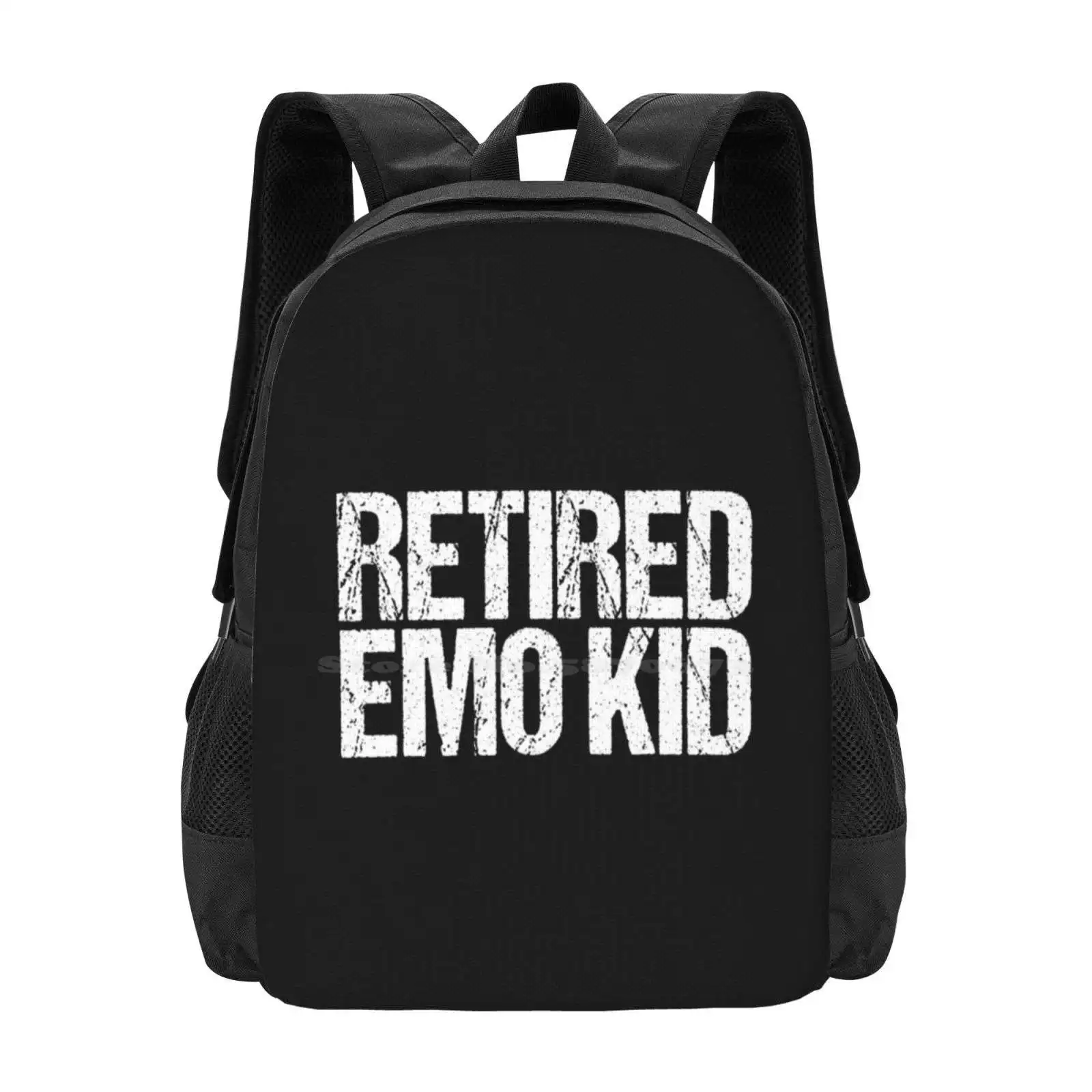 

Retired Emo Kid New Arrivals Unisex Bags Student Bag Backpack Retired Emo Kid Goth Hardcore Alternative Scene Kid 90S Funny