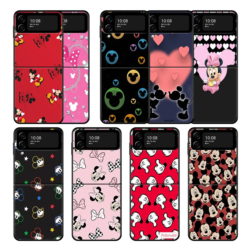 

Black Hard Pink girly Mickey Minnie Mouse Mobilephone Case PC For Samsung ZFlip3 ZFlip Flip Z Flip3 5G