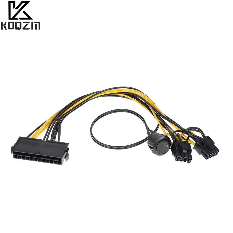 Кабель питания ATX 24 Pin на 2 6 + 8 с переключателем ВКЛ./ВЫКЛ.