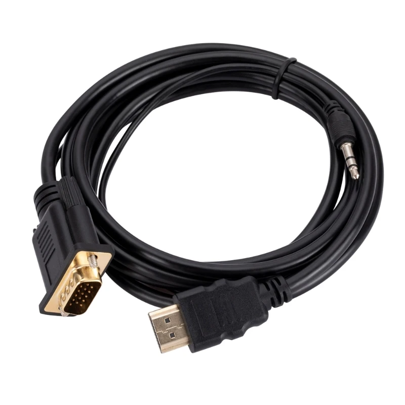 

to VGA Cable for Monitor, Projector, HDTV Video Converter Cord 6Feet/1.8 Meter Active Video Converter