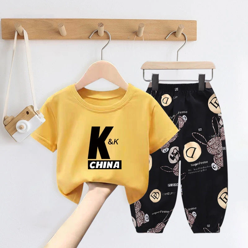 

Summer Children Clothing Sets Boy Cute Mother Kids Toddler Girl Clothes Suit Fashion Soft Cotton T-shirt Pants 2pcs Kids Clothes