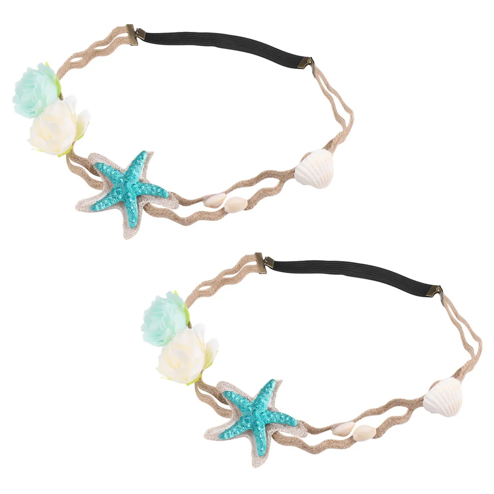 

Headband Hair Mermaid Flower Seashell Star Hairband Accessories Band Wedding Shell Headpiece Summer Women Garland Beach Bohemia