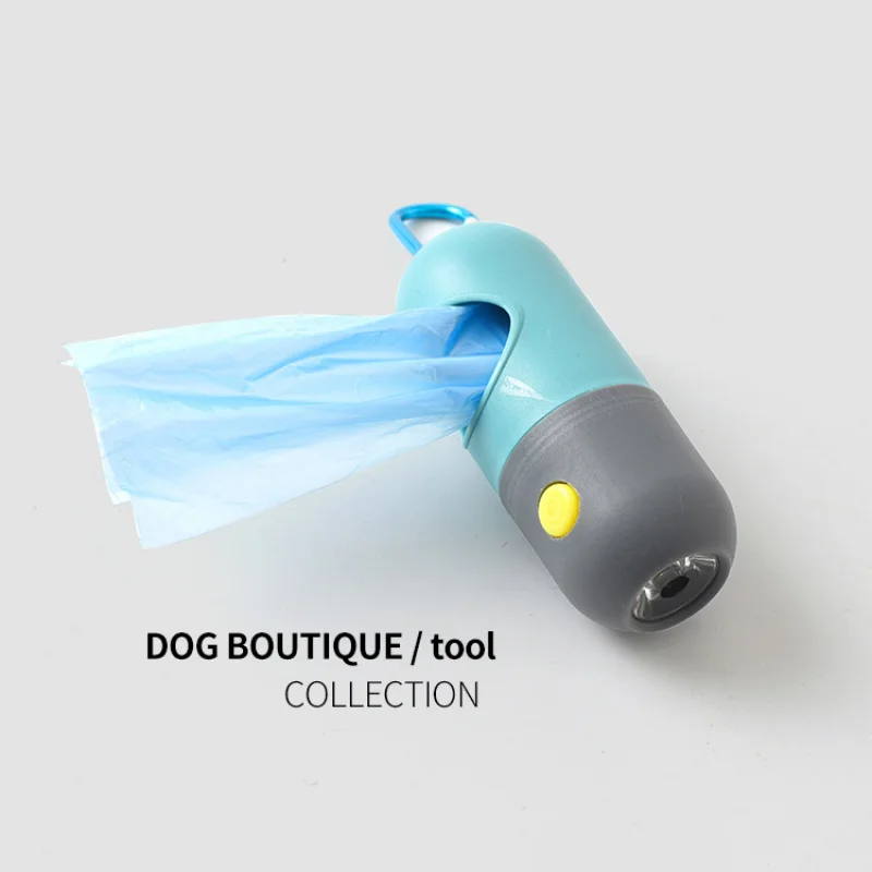 

Degradable Dog Poop Bag Dispenser LED light Waste Bags Holder Dispensers Poop Bags Set Dogs Trash Pets Clean Accessories