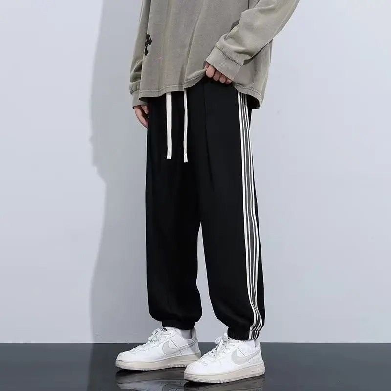 Мужские Спортивные Штаны В Стиле Хип-хоп 2024 Корейские Брюки Для Бега Уличном
