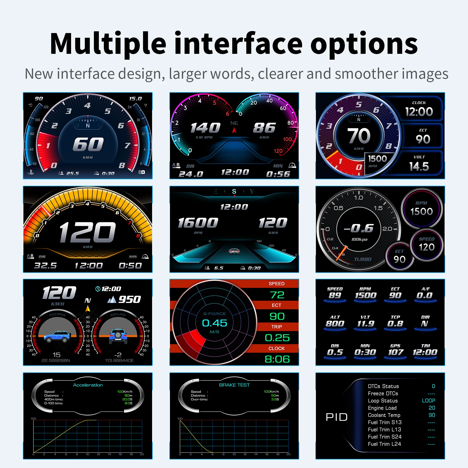 Фото OBD + GPS P26 цифровой автомобильный проекционный дисплей измеритель наклона акселерометр умный спидометр тахометр измеритель температуры воды по индивидуальному заказу №2