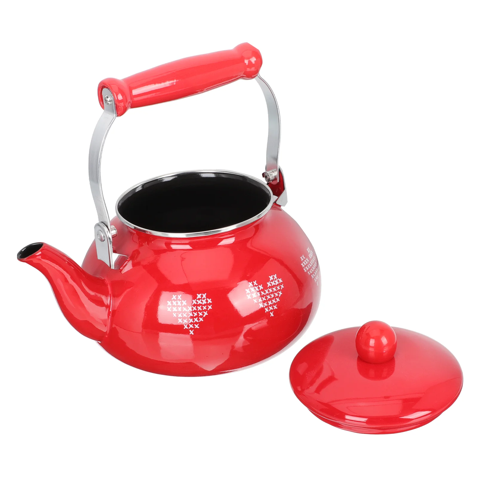 

Thickened Tea Pot Heating Water Kettle Practical Teakettle Enamel Tea Kettle for Shop Office Tea House