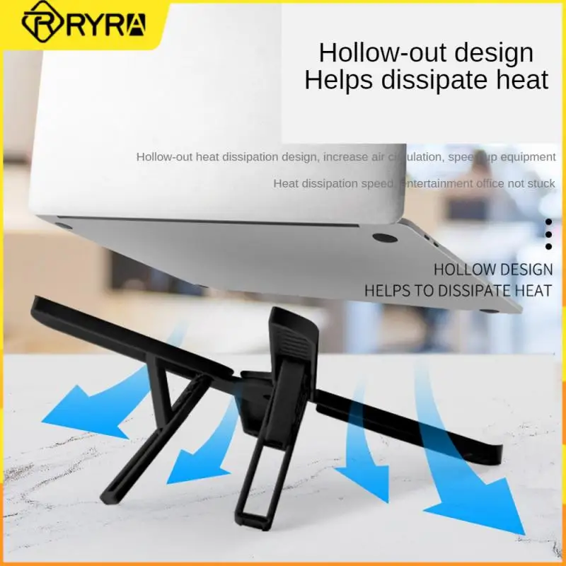 

RYRA computer support frame tablet ipad bracket multi-gear adjustment heat dissipation ABS rubber stand portable folding holder