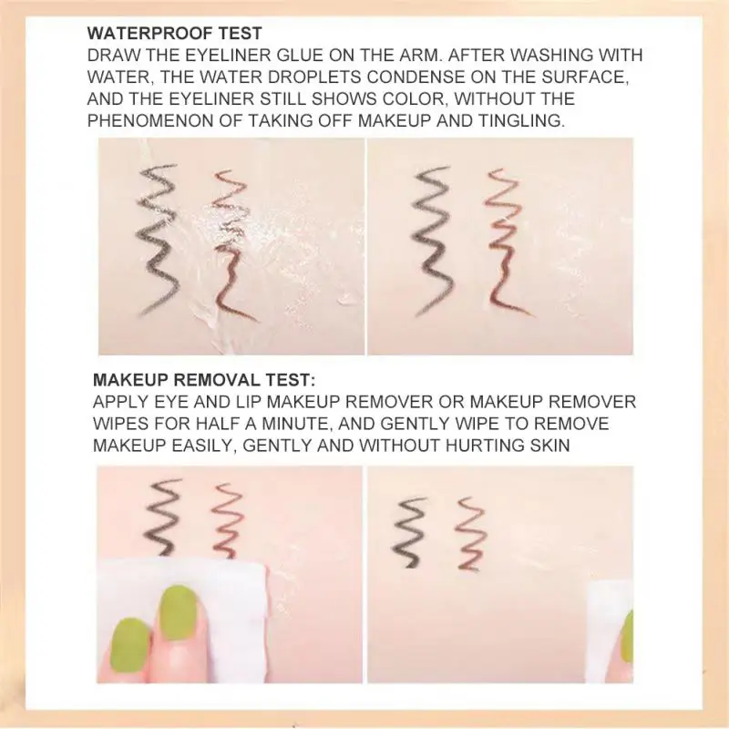 Карандаш для подводки глаз стойкий круглый Заправляемый дизайн крем сверкающая