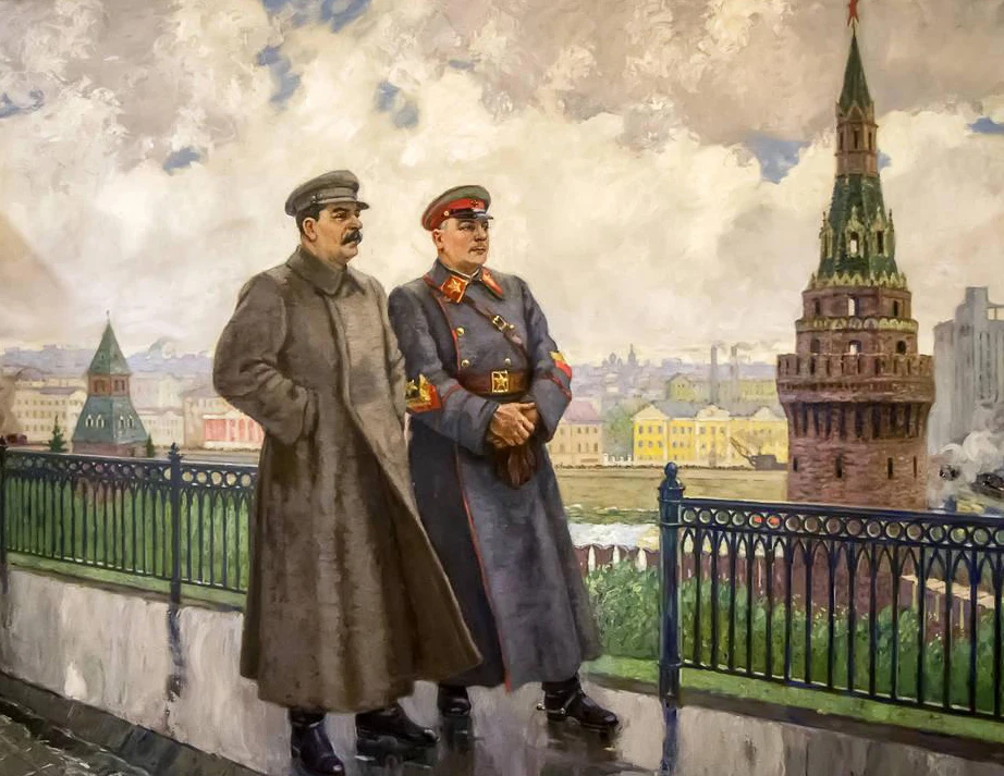 

HOT SALE # TOP art good quality --SOVIET WW2 oil painting-Russia joseph stalin Moscow portrait print art painting on canvas