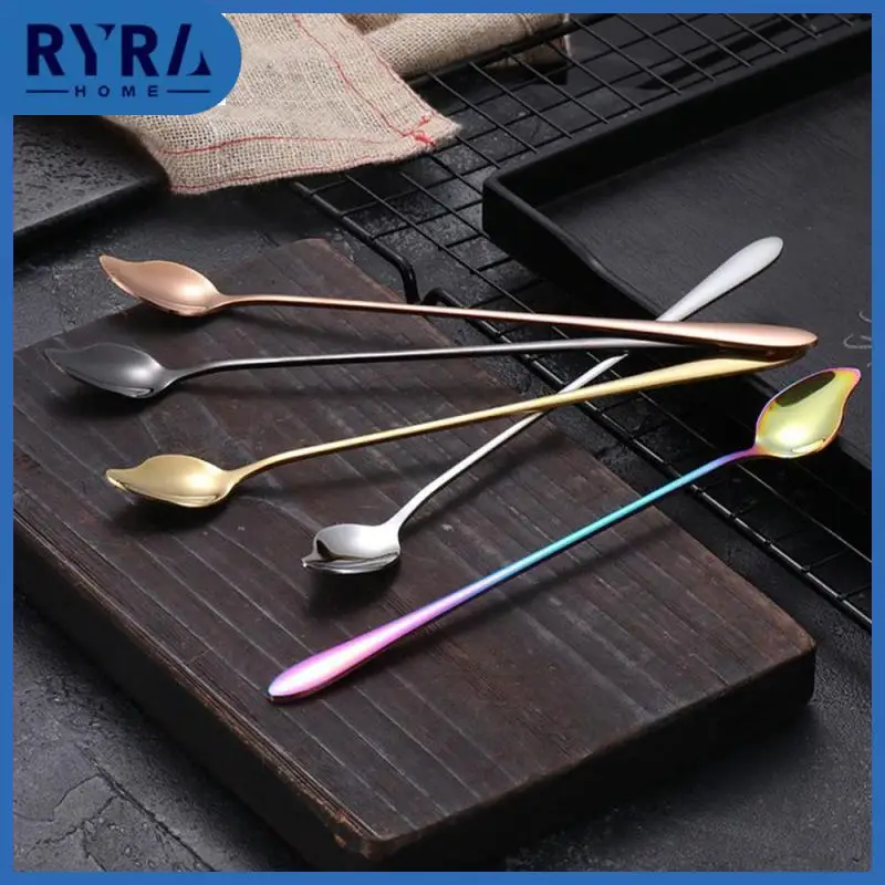 

1pc Ice Cream Spoon Creative 304 Stainless Steel Coffee Spoon Long Handle Tea Spoon Coffee Scoop