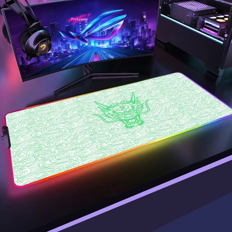 

Faucet Gaming Mousepad Game Slipmat RGB Led Setup Gamer Decoration Cool Glowing Mouse Mat Pc Republic of Gamers with Cable Rug