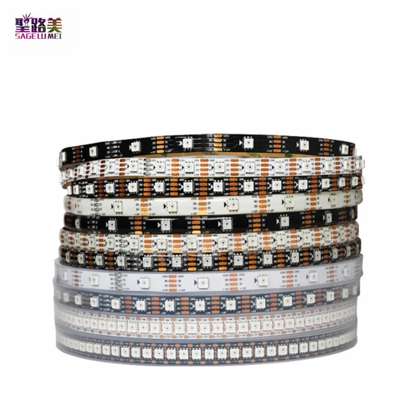 

Пиксельная светодиодная RGB лента WS2815 (WS2812/WS2813), 12 В постоянного тока, индивидуально Адресуемая Светодиодная лента с двойным сигналом, 1 м/5 м, ч...