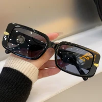 New Hot Fashion Small Square Frame Women Lady Sunglasses Retro Trendy Popular Eyewaer Luxury Brand Designer Vintage Shades