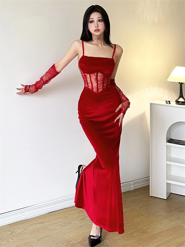 Летнее официальное бархатное длинное платье элегантные Соблазнительные