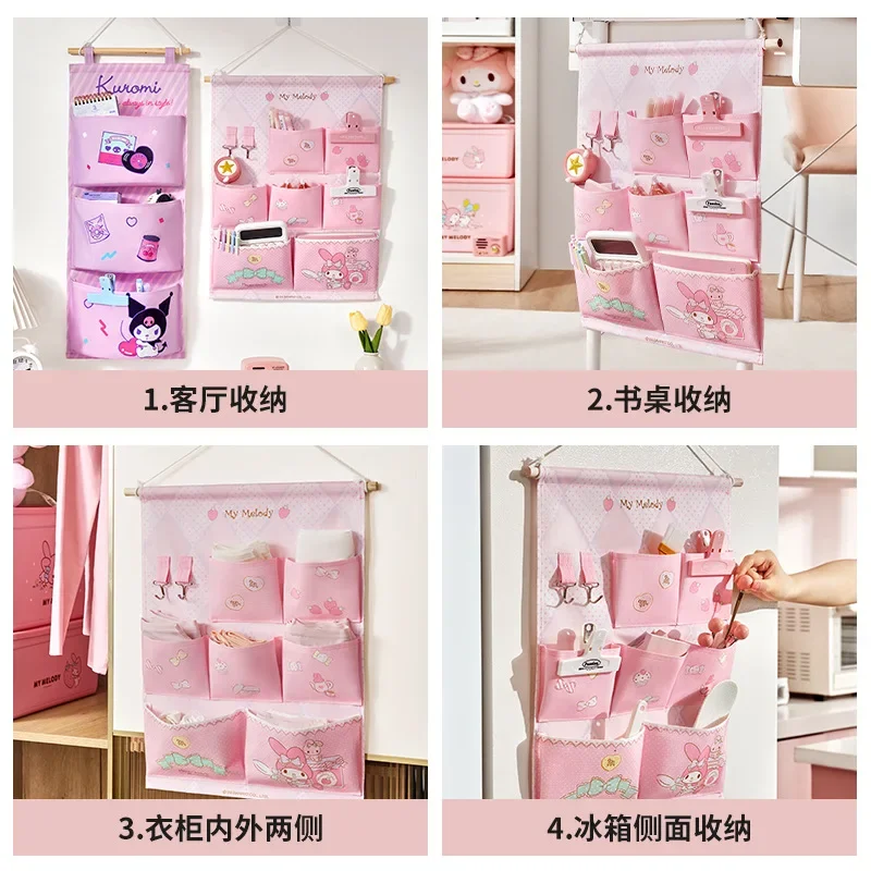 Sanrio Hello Kitty сумка для хранения Kawaii Kuromi My Melody Cinnamoroll бытовой большой вместительный