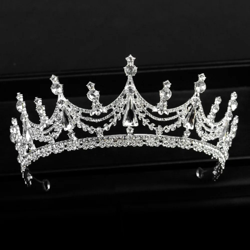 

For Princess Headwear For Women Headband Baroque Zinc Alloy Korean Style Tiaras Fashion Jewelry Bridal Crowns Diamond Tiara