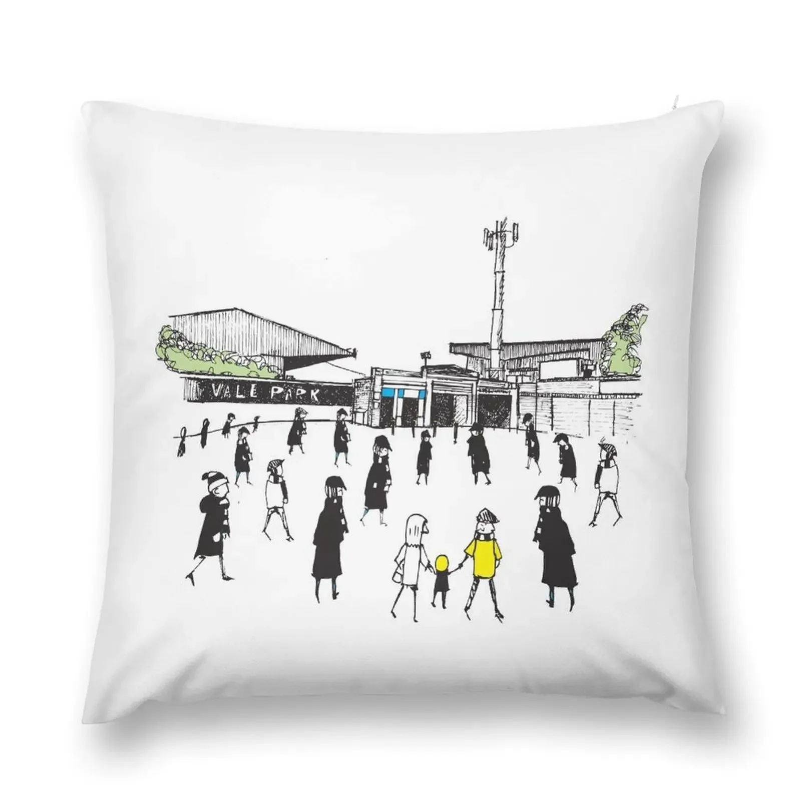 Port Vale Park футбольный стадион иллюстрированная подушка Tribute рождественские