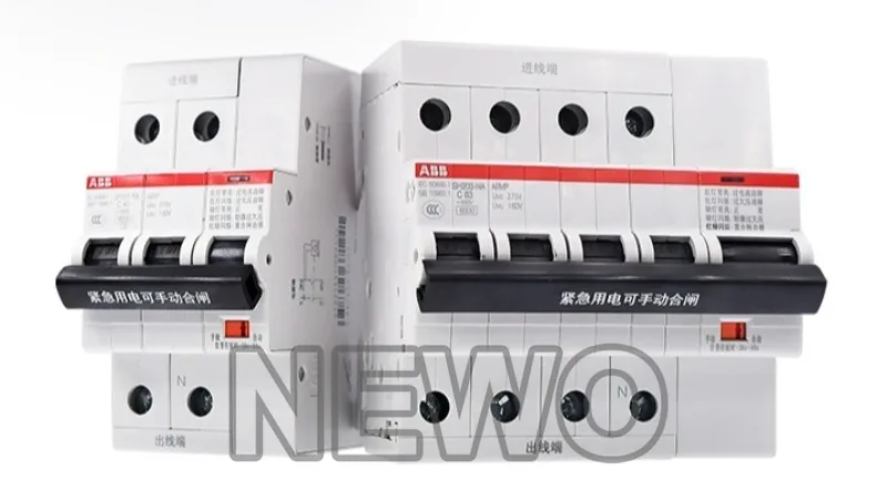 Оригинальный миниатюрный автоматический выключатель ABB серия SH200NA Тип C 1P + N 2P 3P 4P