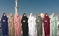 popular hooded islam abayas black green clothes for muslim women girl comfortable ramadan dress kimono arabic wear hijab