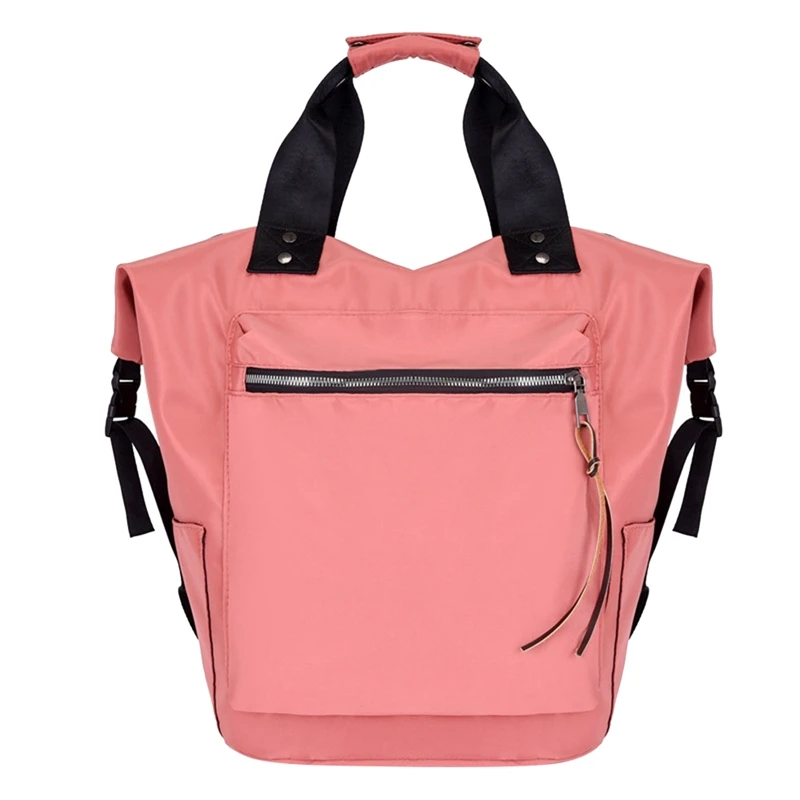 

Нейлоновый водонепроницаемый рюкзак для женщин, вместительная школьная сумка, Повседневная однотонная дорожная сумка для ноутбука и школы