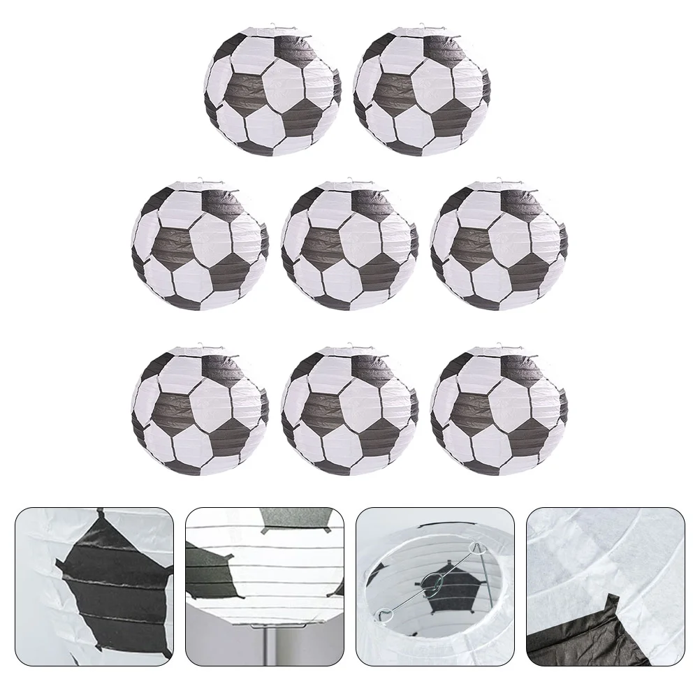 

8pcs Football Sports Party Paper Lantern Festival Hanging Paper Lantern Decor