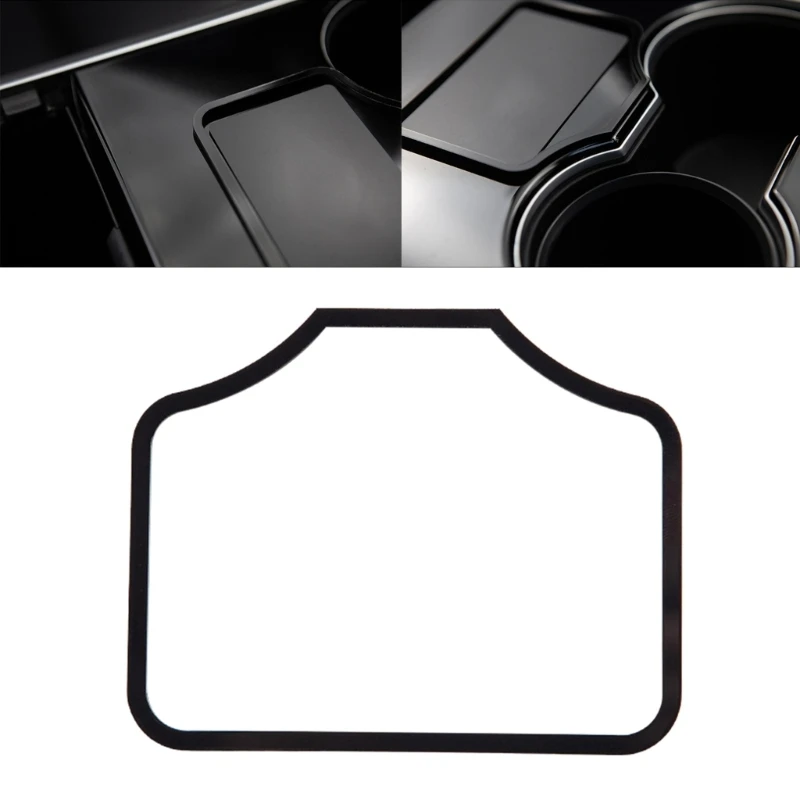 

Black Card Holder On The Center Console Slip-Resistant For Model 3/Y F1CF