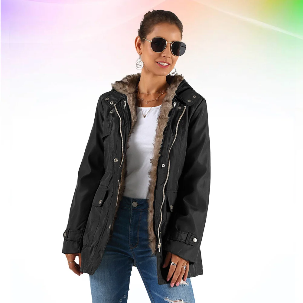 

Long Coat Winter Keep Warm Women Hooded Mid-long Women’s Jackets Removable Liner Windbreaker Womens Coats