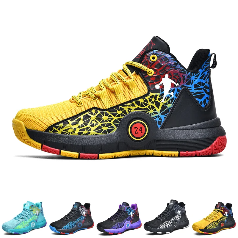 Kids Boy 2023 Children's Basketball Boots Athletic Basketball Sneakers Outfit Outdoor Anti Skid