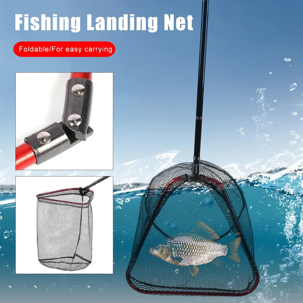 

Fishing Landing Net Aluminum Alloy 40/60/65cm Depth Collapsible Net Outdoor Fishing Net Tool Accessories Handle Not Included