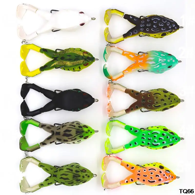 

Silicone Thunder Frog Type Fishing Lure 9CM Double Propeller Soft Bait Artificial Wobbler For Fishing Topwater Lure.
