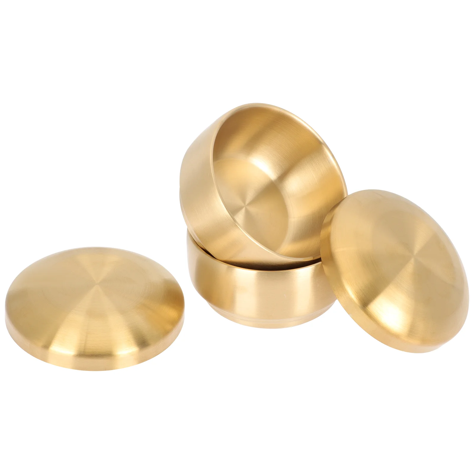 

Bowl Rice Stainless Steel Bowls Soup Metal Korean Noodle Cereal Salad Lid Servingcream Ice Appetizer Mixingsauce Dipping Fruits