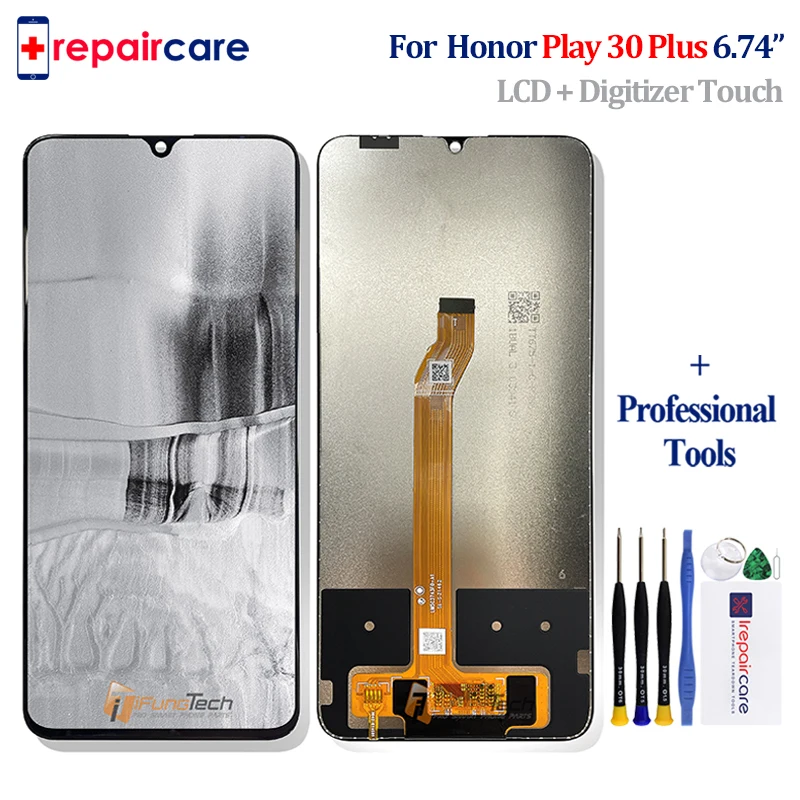 

6,74 "Оригинальный ЖК-экран для Honor Play 30 Plus с сенсорной панелью и дигитайзером с рамкой для Honor Play 30 Plus CMA-AN00