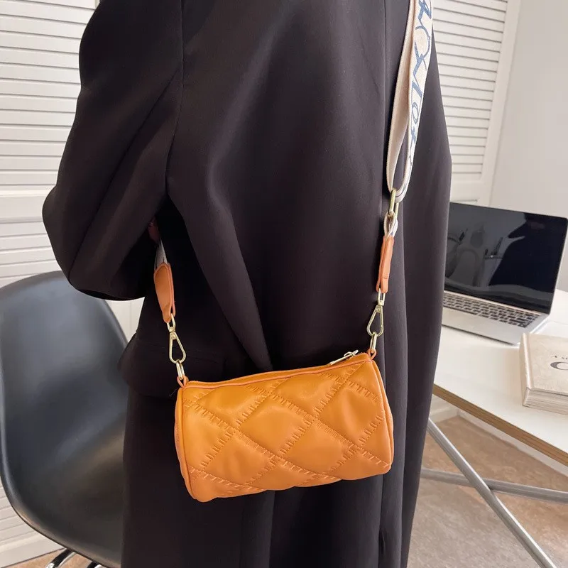 Fashion Simple Women's Designer Handbag High Quality PU Leather Small Messenger Bag Solid Color Shoulder Crossbody Bags Clutch