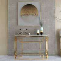 100CM Nordic Marble Porch Console Table Luxury Modern Metal Entrance Long Narrow Table Hall Cabinet Decoration Home Furniture