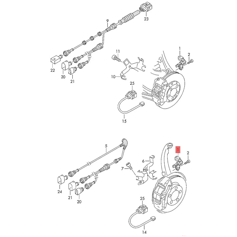 3 шт. передний задний левый правый датчик скорости колес ABS WHT005651 для VW Touareg Audi Q7