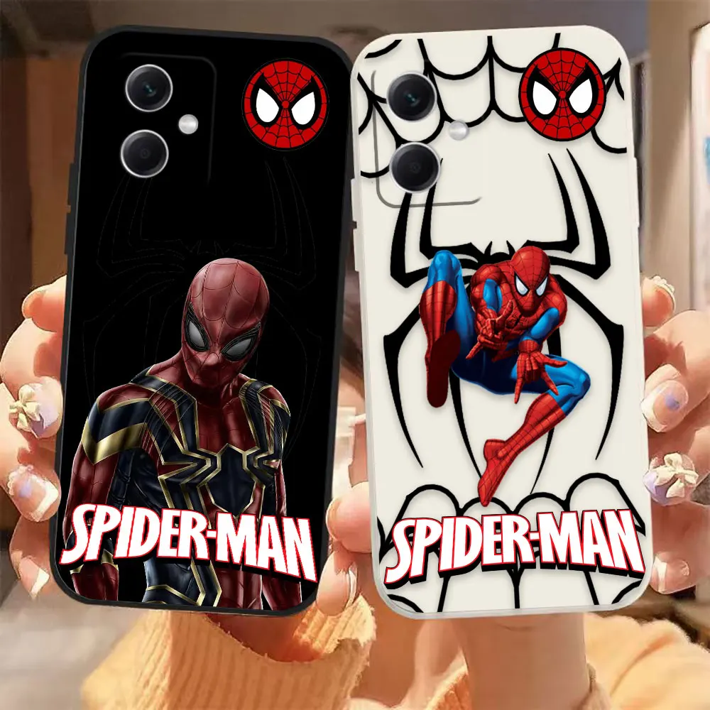 

Marvel Avengers Spider-Man Phone Case For Redmi Note 12 11 11T 11R 11E 11S 10 9 9S 8 7 7S PRO PLUS 4G 5G Colour Liquid Case Capa