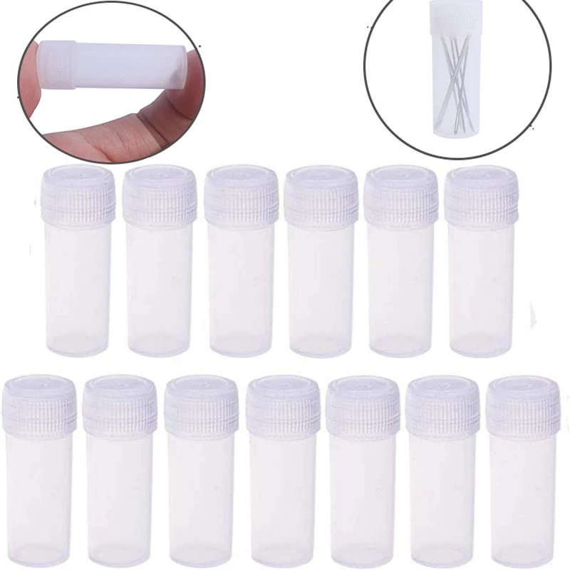 

50Pcs Empty Plastic Phial 5ml Prescription Medication Bottle Liquid Powder Sample Containers Tablets Vials Travel portable Phial