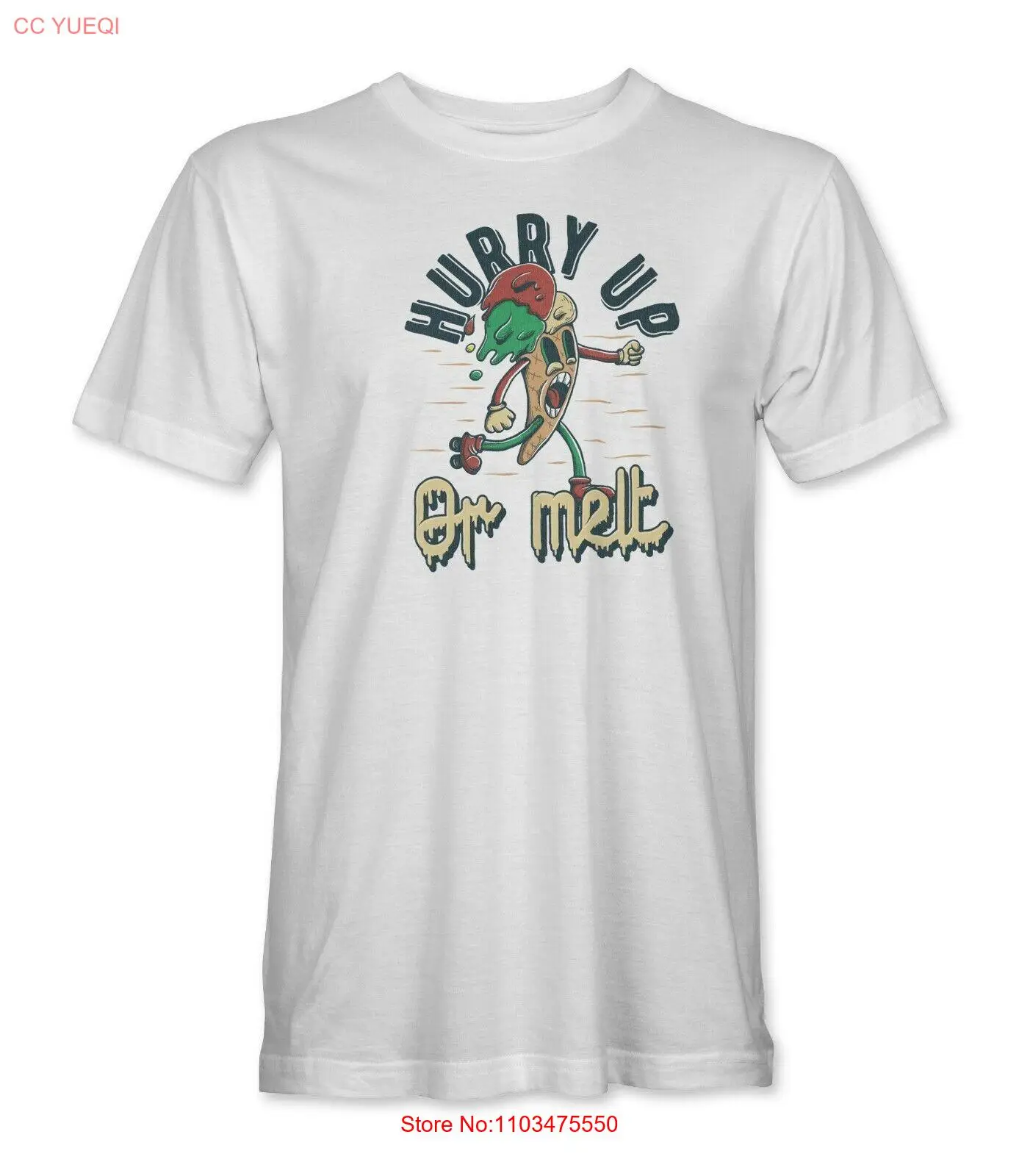 Спешите или расплавите мороженое ролики Катание на коньках Забавный Логотип