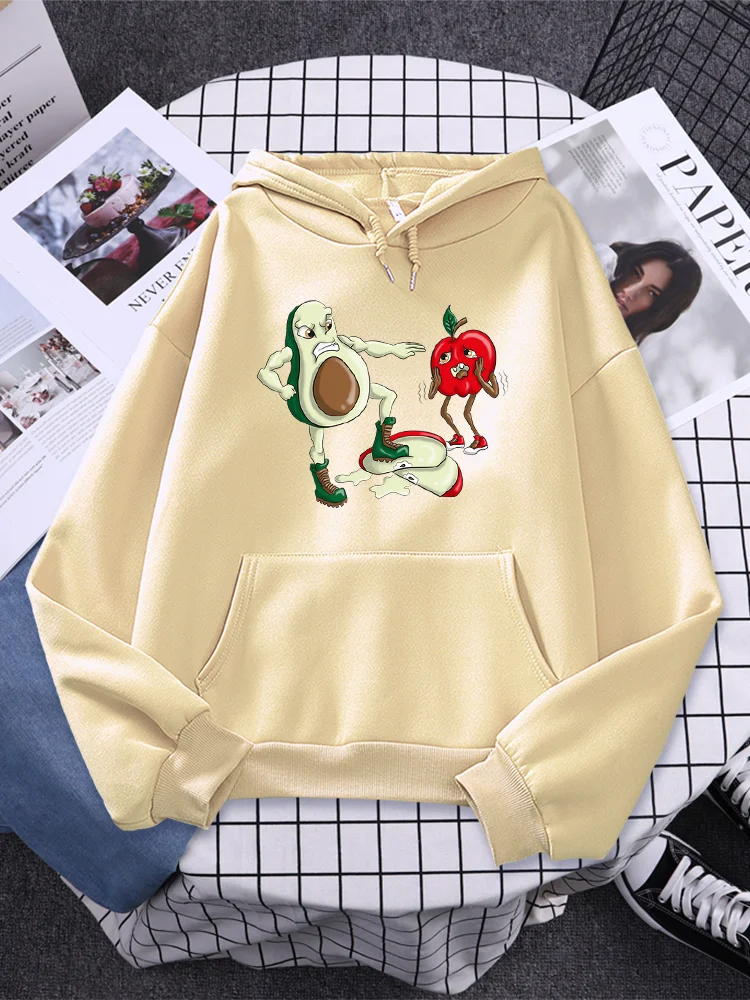 Avocados Specifically Bully Apples Prints Woman Hoodie Funny Creativity Casual Long Sleeves Street Fashion Tops Women's Hoodies