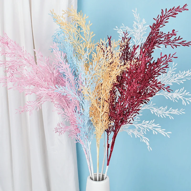 

ArtificialFlowers 5 Forks Rice Albizia Grass 107cm Living Room Vase Flower Arrangement Decoration Wedding Guide Home Decorations