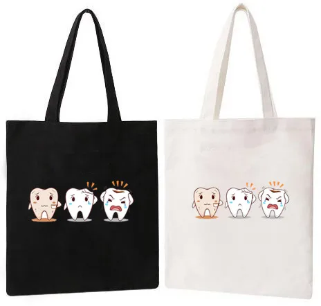 

Tooth and Dentist Women Shopper bag Travel Tote Bag Harajuku Shopping Shopper Bag girl handbag Large Lady Shoulder Bag