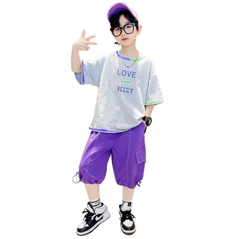 

Футболка с коротким рукавом и шорты для мальчиков 4-14 лет