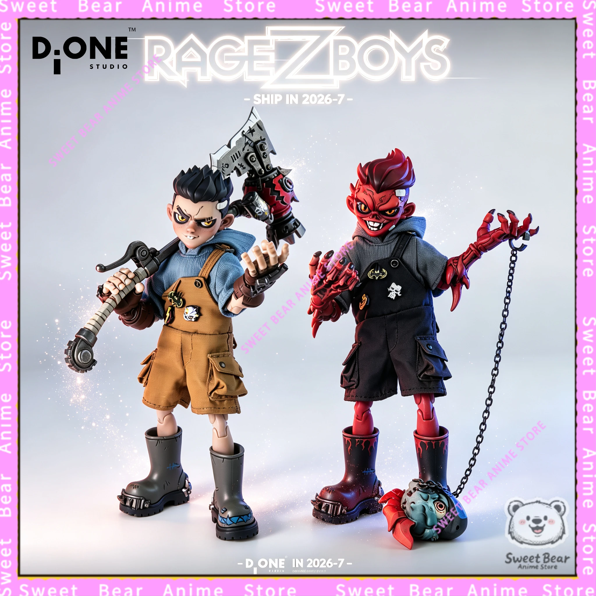 Фото D_ONE STUDIO Серия RAGE-ZBOYS Tooth Kid: Нормальная версия / Версия Out-of-Control Фигурка аниме-персонажа 1/12, модель игрушки, кукла, в наличии №2