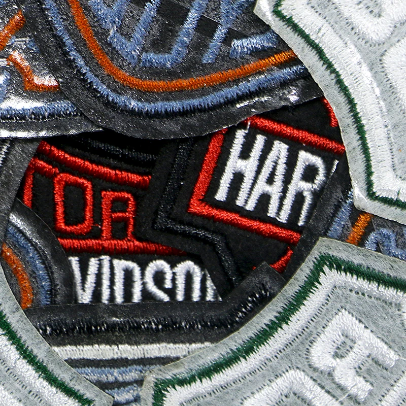 

Fashion Punk Style Locomotive Motorcycle Shield Icon Embroidery Applique Patches For Clothing DIY Iron on Patch on the Stickers