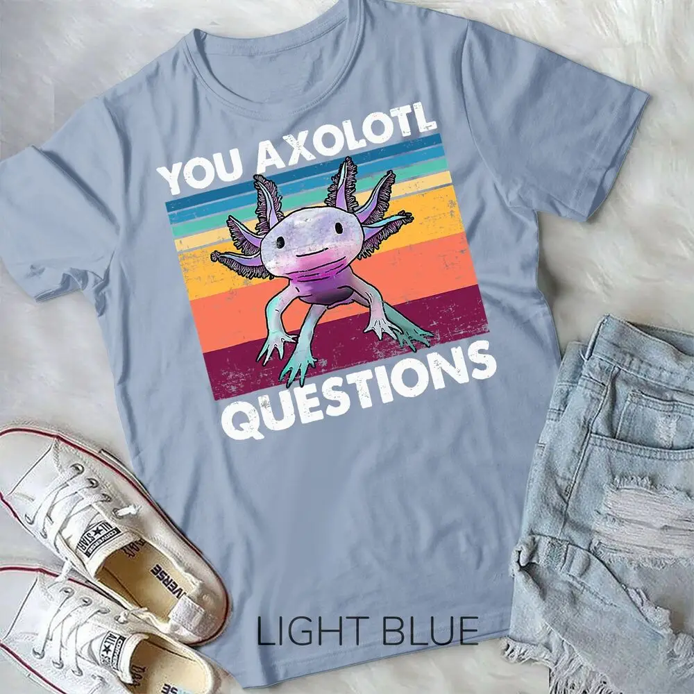 Футболка You Axolotl с вопросами для детей мужчин женщин забавная унисекс футболка